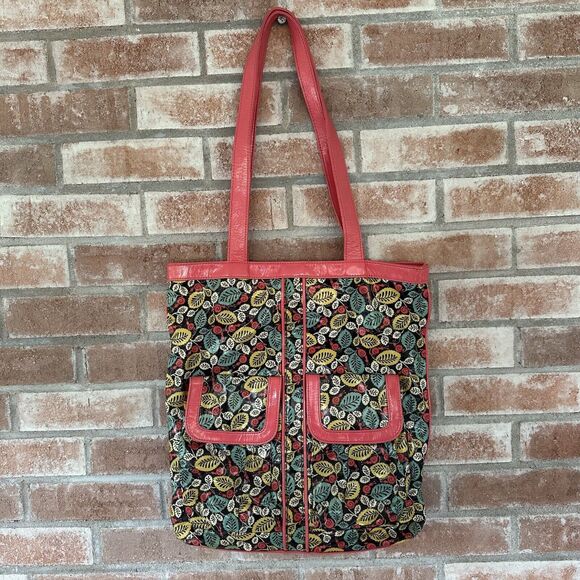 Vera Bradley Frill Teen Idol Tote Bag Happy Snails - Picture 1 of 6